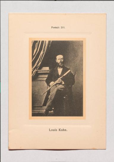 Louis Kuhn aus Adolph Goldbergs Porträt-Sammlung hervorragender Flöten-Virtuosen, Dilettanten und Komponisten