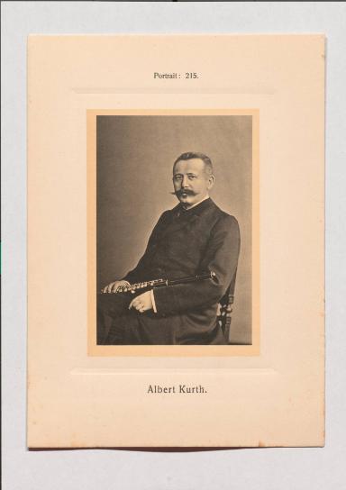 Albert Kurth aus Adolph Goldbergs Porträt-Sammlung hervorragender Flöten-Virtuosen, Dilettanten und Komponisten