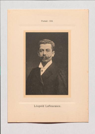 Léopold Lafleurance aus Adolph Goldbergs Porträt-Sammlung hervorragender Flöten-Virtuosen, Dilettanten und Komponisten
