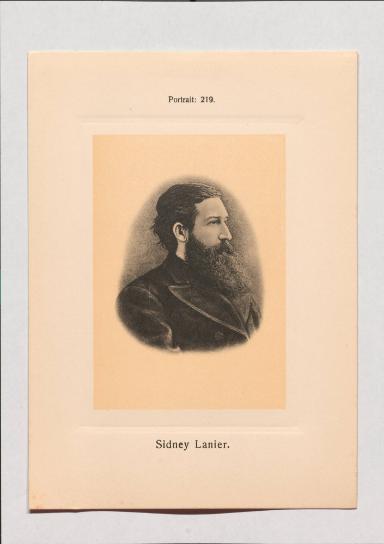 Sidney Lanier aus Adolph Goldbergs Porträt-Sammlung hervorragender Flöten-Virtuosen, Dilettanten und Komponisten