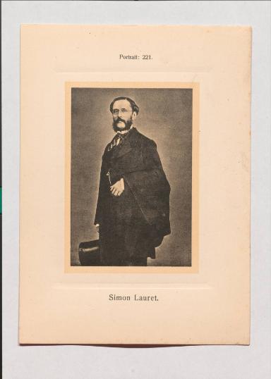 Simon Lauret aus Adolph Goldbergs Porträt-Sammlung hervorragender Flöten-Virtuosen, Dilettanten und Komponisten