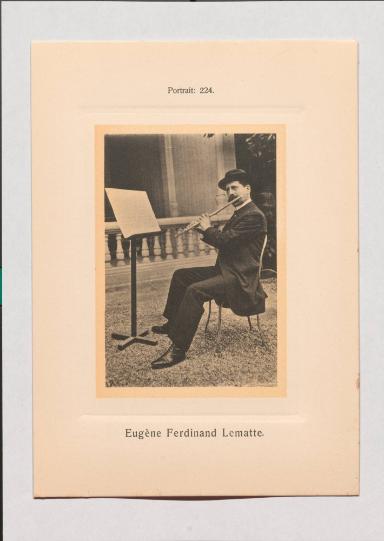 Eugène Ferdinand Lematte aus Adolph Goldbergs Porträt-Sammlung hervorragender Flöten-Virtuosen, Dilettanten und Komponisten