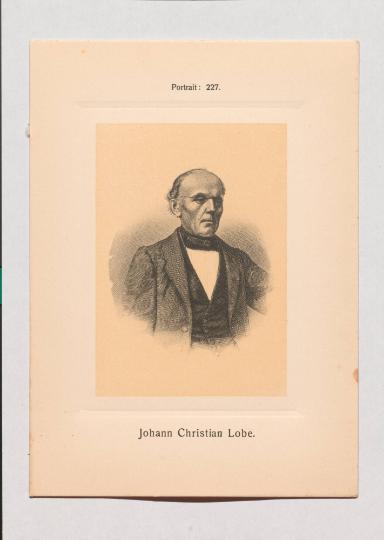 Johann Christian Lobe aus Adolph Goldbergs Porträt-Sammlung hervorragender Flöten-Virtuosen, Dilettanten und Komponisten