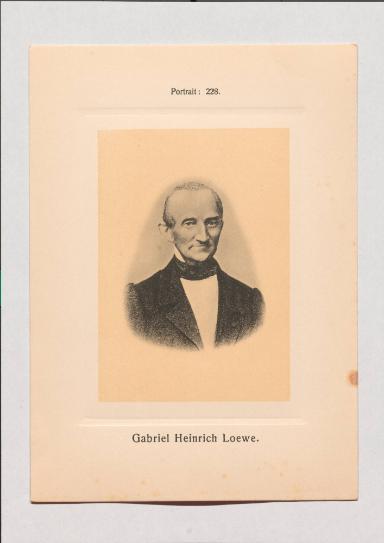 Gabriel Heinrich Loewe aus Adolph Goldbergs Porträt-Sammlung hervorragender Flöten-Virtuosen, Dilettanten und Komponisten