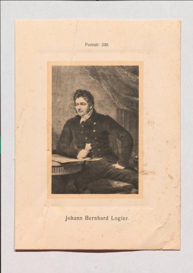 Johann Bernhard Logier aus Adolph Goldbergs Porträt-Sammlung hervorragender Flöten-Virtuosen, Dilettanten und Komponisten
