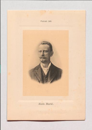Alois Markl aus Adolph Goldbergs Porträt-Sammlung hervorragender Flöten-Virtuosen, Dilettanten und Komponisten