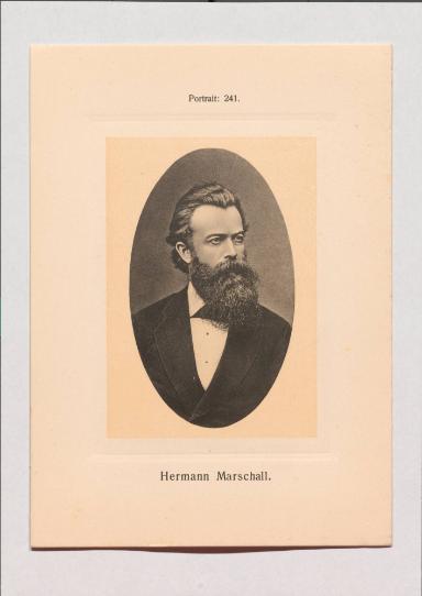 Hermann Marschall aus Adolph Goldbergs Porträt-Sammlung hervorragender Flöten-Virtuosen, Dilettanten und Komponisten