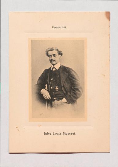 Jules Louis Mascret aus Adolph Goldbergs Porträt-Sammlung hervorragender Flöten-Virtuosen, Dilettanten und Komponisten