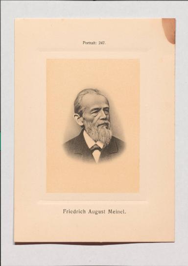 Friedrich August Meinel aus Adolph Goldbergs Porträt-Sammlung hervorragender Flöten-Virtuosen, Dilettanten und Komponisten