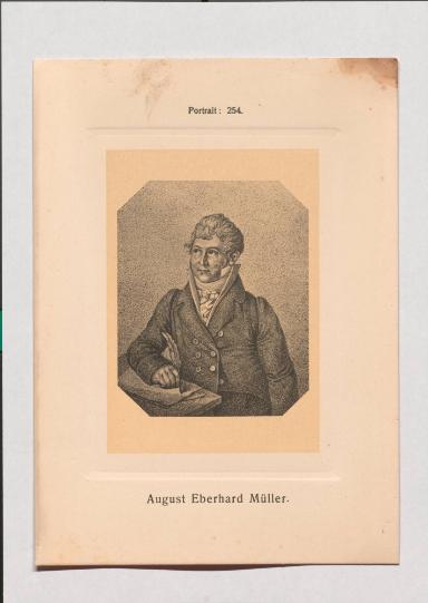 August Eberhard Müller aus Adolph Goldbergs Porträt-Sammlung hervorragender Flöten-Virtuosen, Dilettanten und Komponisten