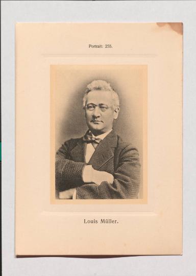 Louis Müller aus Adolph Goldbergs Porträt-Sammlung hervorragender Flöten-Virtuosen, Dilettanten und Komponisten