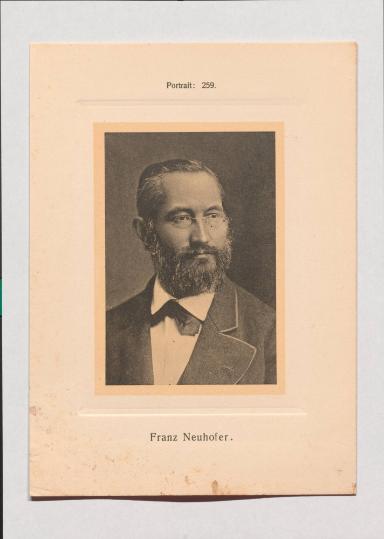 Franz Neuhofer aus Adolph Goldbergs Porträt-Sammlung hervorragender Flöten-Virtuosen, Dilettanten und Komponisten