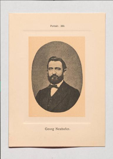 Georg Neuhofer aus Adolph Goldbergs Porträt-Sammlung hervorragender Flöten-Virtuosen, Dilettanten und Komponisten