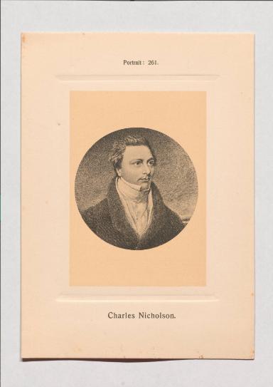 Charles Nicholson aus Adolph Goldbergs Porträt-Sammlung hervorragender Flöten-Virtuosen, Dilettanten und Komponisten