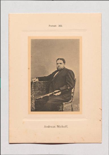 Andreas Niehoff aus Adolph Goldbergs Porträt-Sammlung hervorragender Flöten-Virtuosen, Dilettanten und Komponisten