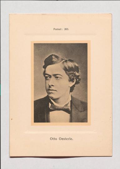 Otto Oesterle aus Adolph Goldbergs Porträt-Sammlung hervorragender Flöten-Virtuosen, Dilettanten und Komponisten