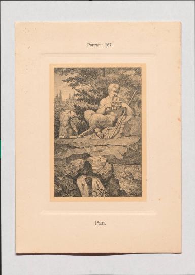 Pan aus Adolph Goldbergs Porträt-Sammlung hervorragender Flöten-Virtuosen, Dilettanten und Komponisten