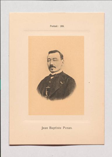 Jean Baptiste Penas aus Adolph Goldbergs Porträt-Sammlung hervorragender Flöten-Virtuosen, Dilettanten und Komponisten