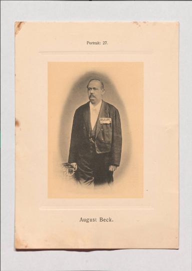 August Beck aus Adolph Goldbergs Porträt-Sammlung hervorragender Flöten-Virtuosen, Dilettanten und Komponisten