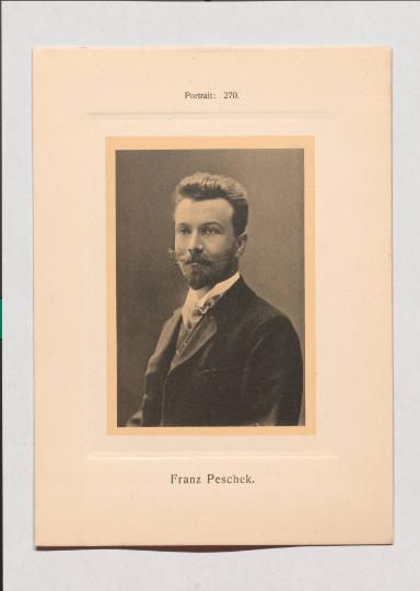 Franz Peschek aus Adolph Goldbergs Porträt-Sammlung hervorragender Flöten-Virtuosen, Dilettanten und Komponisten