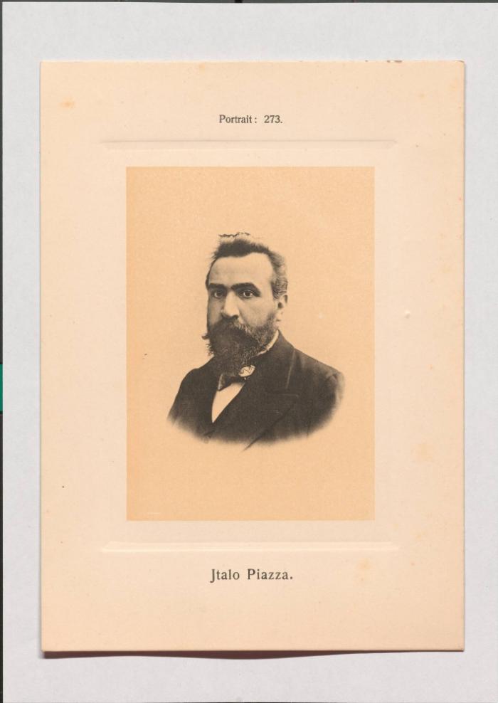 Jtalo Piazza aus Adolph Goldbergs Porträt-Sammlung hervorragender Flöten-Virtuosen, Dilettanten und Komponisten