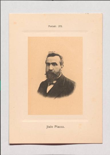 Jtalo Piazza aus Adolph Goldbergs Porträt-Sammlung hervorragender Flöten-Virtuosen, Dilettanten und Komponisten