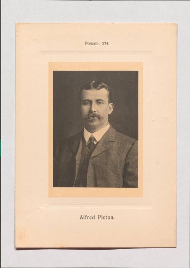 Alfred Picton aus Adolph Goldbergs Porträt-Sammlung hervorragender Flöten-Virtuosen, Dilettanten und Komponisten