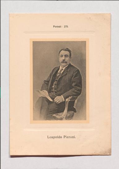 Leopoldo Pieroni aus Adolph Goldbergs Porträt-Sammlung hervorragender Flöten-Virtuosen, Dilettanten und Komponisten