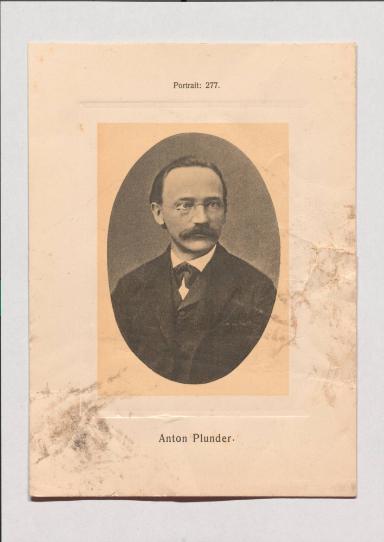 Anton Plunder aus Adolph Goldbergs Porträt-Sammlung hervorragender Flöten-Virtuosen, Dilettanten und Komponisten
