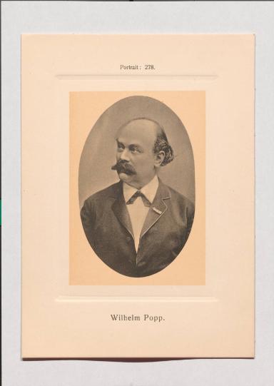 Wilhelm Popp aus Adolph Goldbergs Porträt-Sammlung hervorragender Flöten-Virtuosen, Dilettanten und Komponisten