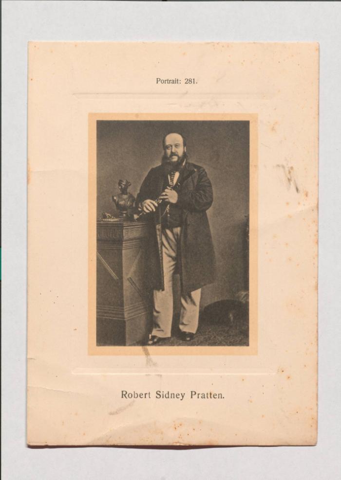 Robert Sydney Pratten aus Adolph Goldbergs Porträt-Sammlung hervorragender Flöten-Virtuosen, Dilettanten und Komponisten