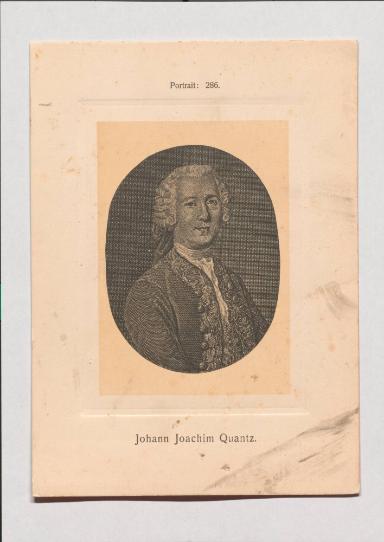 Johann Joachim Quantz aus Adolph Goldbergs Porträt-Sammlung hervorragender Flöten-Virtuosen, Dilettanten und Komponisten