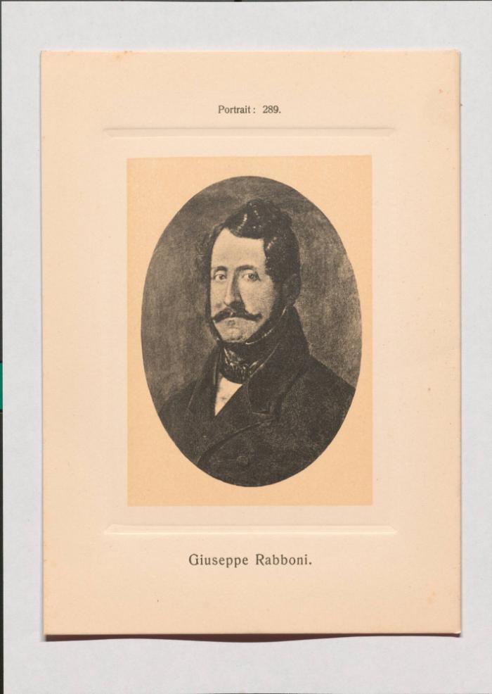 Giuseppe Rabboni aus Adolph Goldbergs Porträt-Sammlung hervorragender Flöten-Virtuosen, Dilettanten und Komponisten