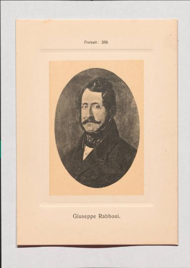Giuseppe Rabboni aus Adolph Goldbergs Porträt-Sammlung hervorragender Flöten-Virtuosen, Dilettanten und Komponisten