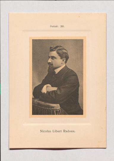 Nicolas Libert Radoux aus Adolph Goldbergs Porträt-Sammlung hervorragender Flöten-Virtuosen, Dilettanten und Komponisten
