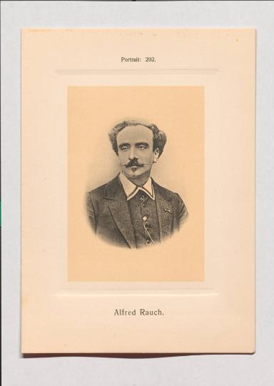 Alfred Rauch aus Adolph Goldbergs Porträt-Sammlung hervorragender Flöten-Virtuosen, Dilettanten und Komponisten
