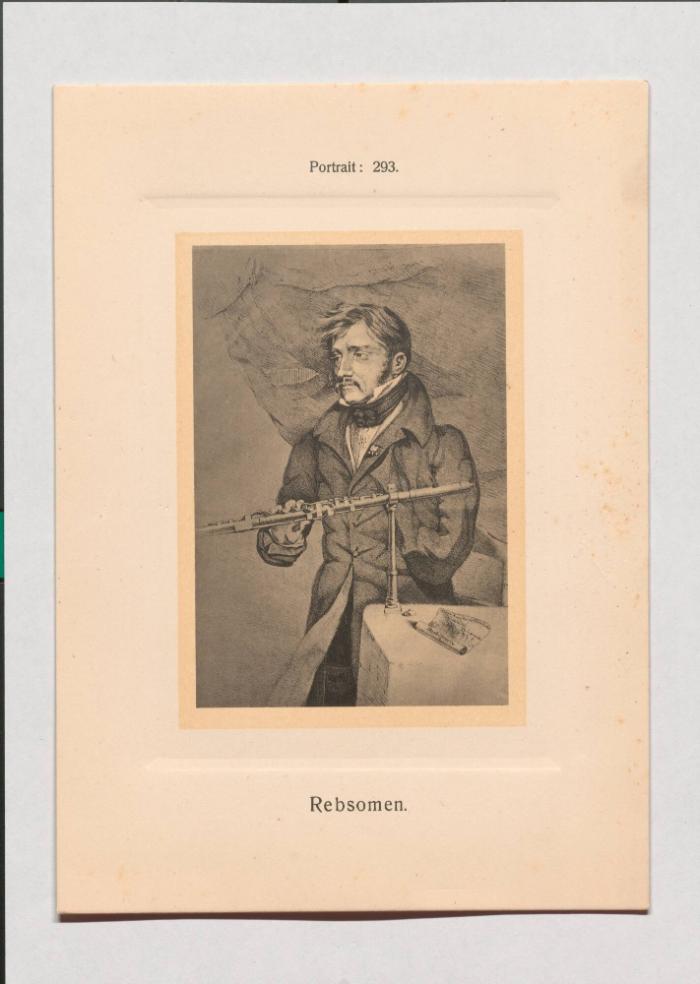 Rebsomen aus Adolph Goldbergs Porträt-Sammlung hervorragender Flöten-Virtuosen, Dilettanten und Komponisten