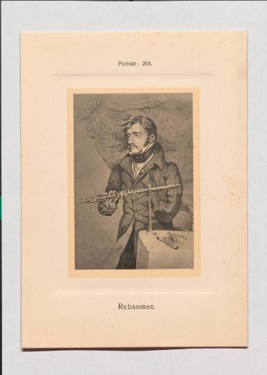 Rebsomen aus Adolph Goldbergs Porträt-Sammlung hervorragender Flöten-Virtuosen, Dilettanten und Komponisten