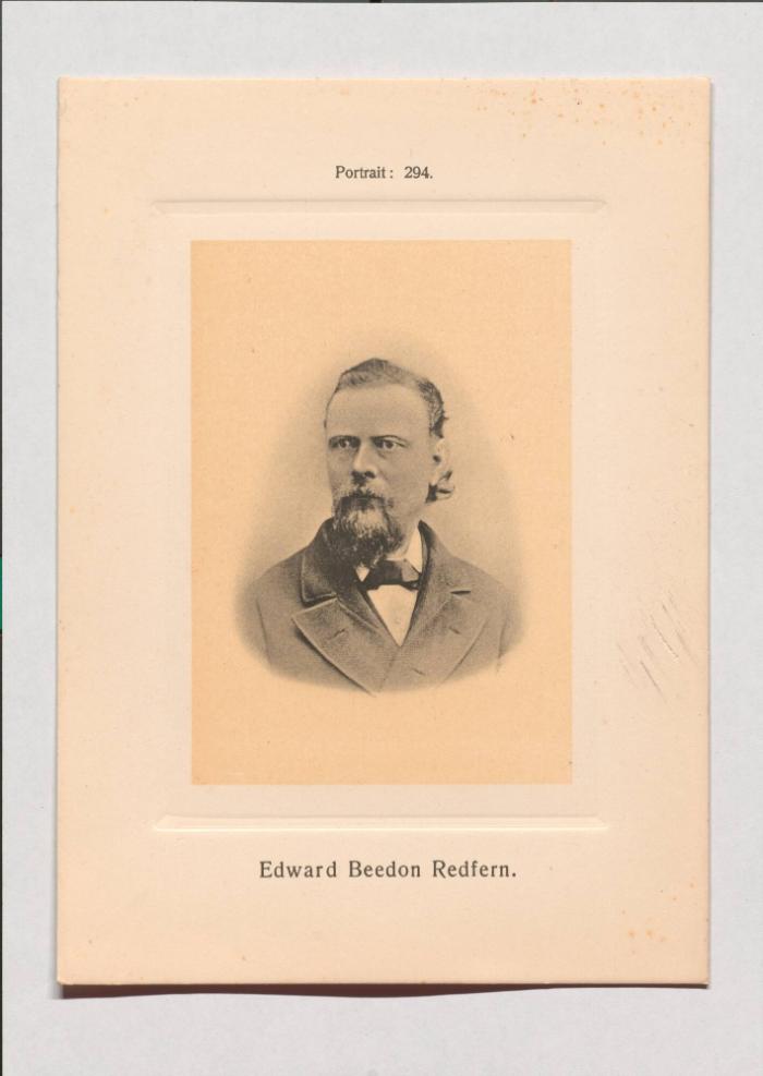 Edward Beedon Redfern aus Adolph Goldbergs Porträt-Sammlung hervorragender Flöten-Virtuosen, Dilettanten und Komponisten