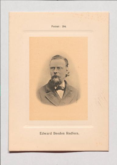Edward Beedon Redfern aus Adolph Goldbergs Porträt-Sammlung hervorragender Flöten-Virtuosen, Dilettanten und Komponisten
