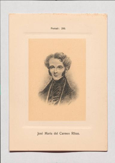 José Maria del Carmen Ribas aus Adolph Goldbergs Porträt-Sammlung hervorragender Flöten-Virtuosen, Dilettanten und Komponisten