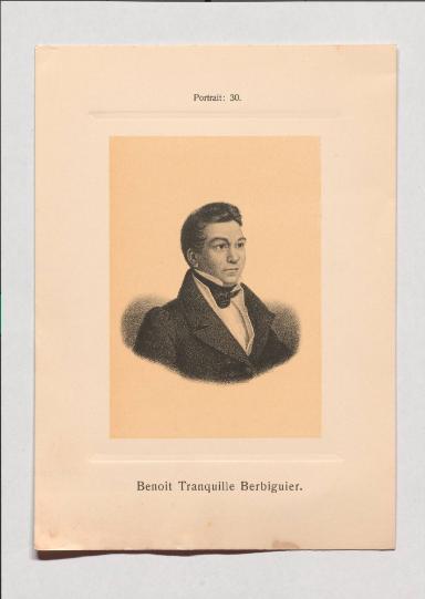 Benoit Tranquille Berbiguier aus Adolph Goldbergs Porträt-Sammlung hervorragender Flöten-Virtuosen, Dilettanten und Komponisten
