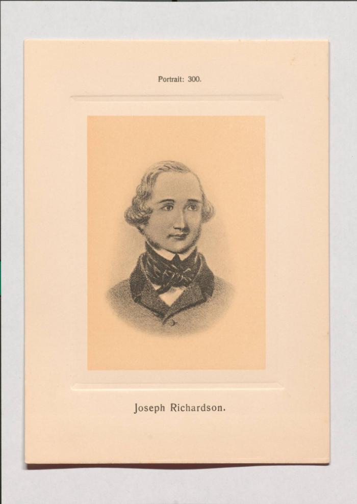 Joseph Richardson aus Adolph Goldbergs Porträt-Sammlung hervorragender Flöten-Virtuosen, Dilettanten und Komponisten