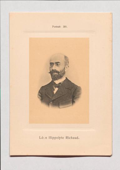 Léon Hippolyte Richaud aus Adolph Goldbergs Porträt-Sammlung hervorragender Flöten-Virtuosen, Dilettanten und Komponisten