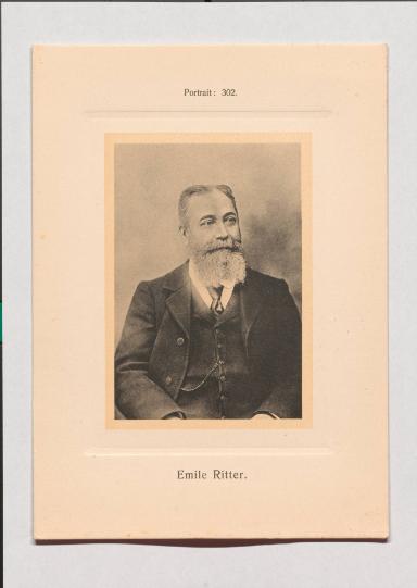 Emile Ritter aus Adolph Goldbergs Porträt-Sammlung hervorragender Flöten-Virtuosen, Dilettanten und Komponisten