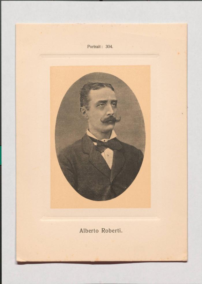 Alberto Roberti aus Adolph Goldbergs Porträt-Sammlung hervorragender Flöten-Virtuosen, Dilettanten und Komponisten