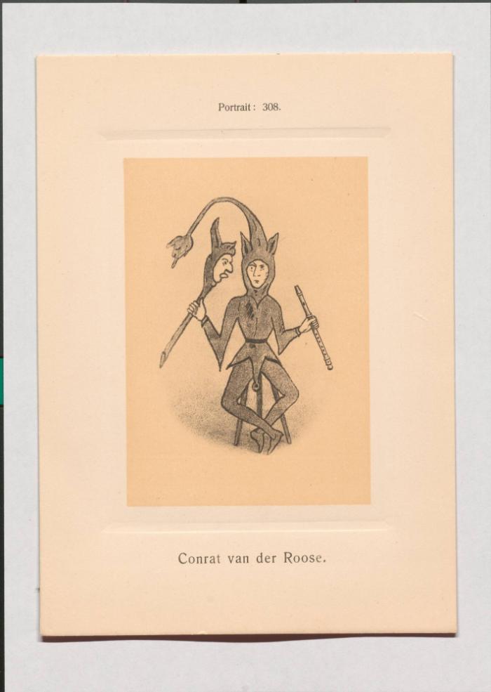 Conrat van der Roose aus Adolph Goldbergs Porträt-Sammlung hervorragender Flöten-Virtuosen, Dilettanten und Komponisten