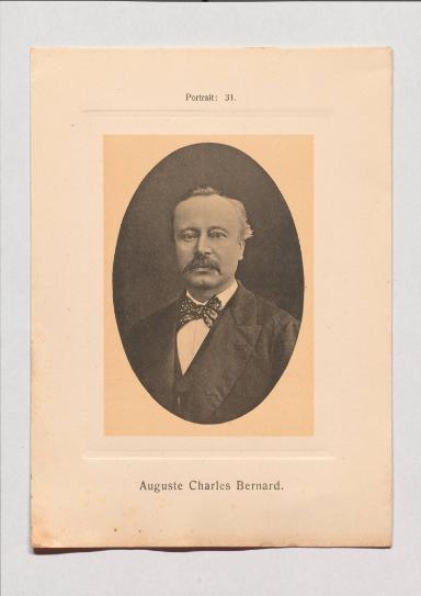 Auguste Charles Bernard aus Adolph Goldbergs Porträt-Sammlung hervorragender Flöten-Virtuosen, Dilettanten und Komponisten
