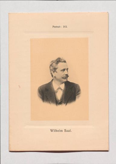 Wilhelm Saal aus Adolph Goldbergs Porträt-Sammlung hervorragender Flöten-Virtuosen, Dilettanten und Komponisten
