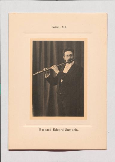 Bernard Eduard Samuels aus Adolph Goldbergs Porträt-Sammlung hervorragender Flöten-Virtuosen, Dilettanten und Komponisten